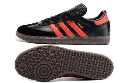 Adidas Samba Messi Indoor TF Low-Tops Football Shoes - Black/Red/Brown