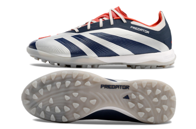 Adidas Predator 24 Elite TF Low-Tops Football Shoes - White/Blue/Red