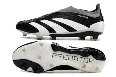 Adidas Predator Accuracy+ Laceless FG Low-Tops Football Boots - Black/White/Grey