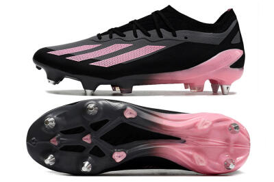 Adidas X Crazyfast.1 SG Low-Tops Football Boots - Black/Pink/Grey