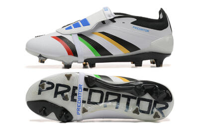 Adidas Predator Elite Foldover Tongue FG Low-Tops Football Boots - White/Rainbow