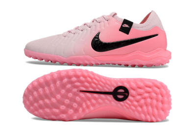 Nike Tiempo Legend 10 Elite TF Low-Tops Football Shoes - Pink/White/Black
