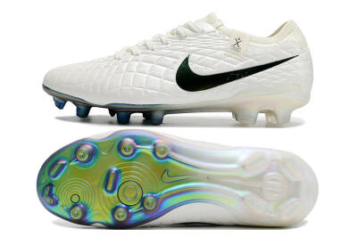 Nike Tiempo Legend 10 Elite FG Low-Tops Football Boots - White/Blue