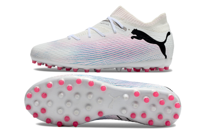 Puma Future Ultimate MG Low-Tops Football Boots - White/Pink/Blue/Black