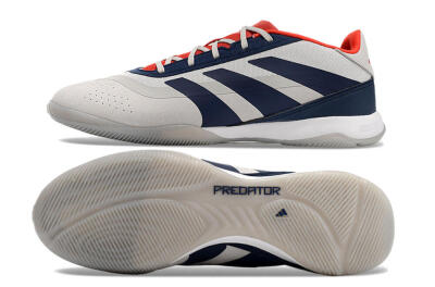 Adidas Predator 24 Elite IC Low-Tops Football Shoes - Grey/Blue/Red
