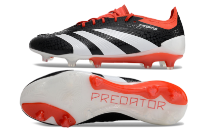 Adidas Predator Elite FG Low-Tops Football Boots - Black/White/Red