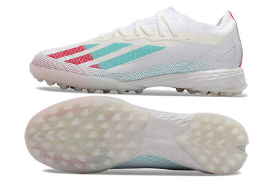 Adidas X Crazyfast.1 TF Low-Tops Football Shoes - White/Red/Jade