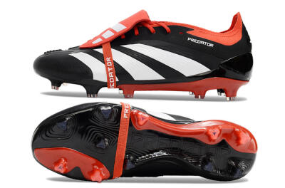 Adidas Predator Elite Foldover Tongue FG Low-Tops Football Boots - Black/White/Red