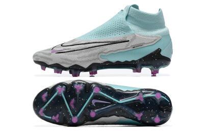 Nike Phantom GX DF Elite FG High-Tops Football Boots - Grey/Green/Black