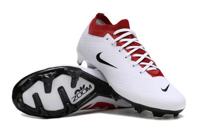 Nike Air Zoom Mercurial Vapor 15 Elite FG Low-Tops Football Boots - White/Black/Red