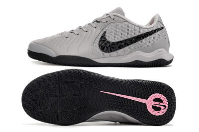 Nike Tiempo Legend 10 Academy IC Low-Tops Football Shoes - Grey/Black/Pink