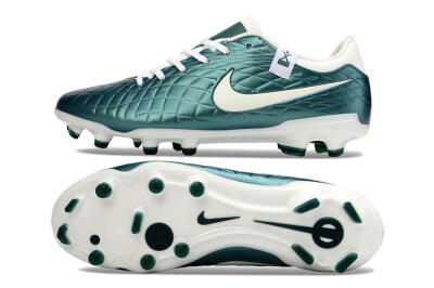 Nike Tiempo Legend 10 Academy FG Low-Tops Football Boots - Green/Beige/White