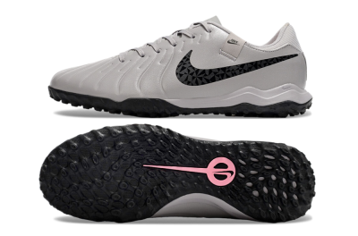 Nike Tiempo Legend 10 Academy TF Low-Tops Football Shoes - Grey/Black/Pink