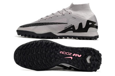 Nike Air Zoom Mercurial Superfly 9 Elite TF High-Tops Football Shoes - Grey/Black/Pink