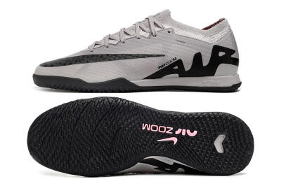 Nike Air Zoom Mercurial Vapor 15 Elite IC Low-Tops Football Shoes - Grey/Black/Pink