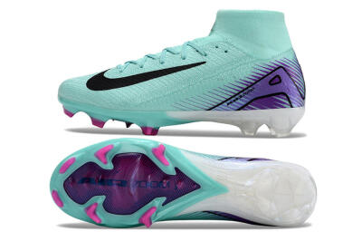 Nike Air Zoom Mercurial Superfly 10 Elite FG High-Tops Football Boots - Jade/Black/Purple