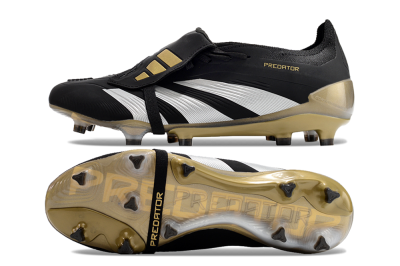 Adidas Predator Elite Foldover Tongue FG Low-Tops Football Boots - Black/White/Gold