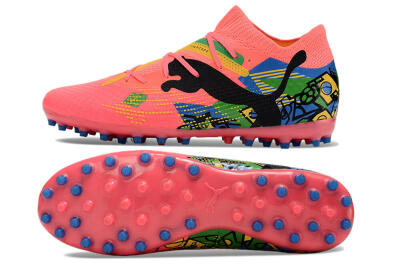 Puma Future Ultimate MG Low-Tops Football Boots - Pink/Blue/Green/Yellow