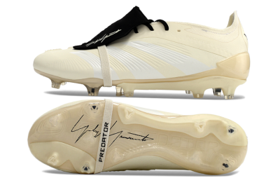 Adidas Predator Elite Foldover Tongue FG Low-Tops Football Boots - Beige/White/Black