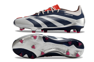Adidas Predator Accuracy Elite FG Low-Tops Football Boots - Silver/Blue/Red