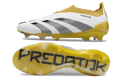 Adidas Predator Accuracy+ FG Low-Tops Football Boots - White/Black/Yellow