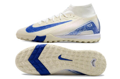 Nike Air Zoom Mercurial Superfly 10 Elite TF High-Tops Football Shoes - Beige/Blue