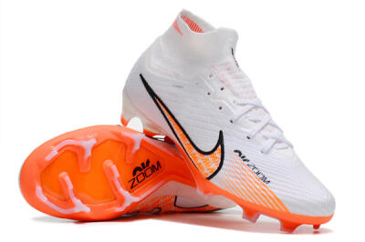 Nike Air Zoom Mercurial Superfly 9 Elite FG High-Tops Football Boots - White/Orange/Black