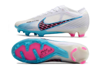 Nike Air Zoom Mercurial Vapor 15 Elite FG Low-Tops Football Boots - White/Blue/Black/Pink