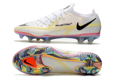 Nike Phantom GT 2 Elite FG Low-Tops Football Boots - White/Yellow/Black