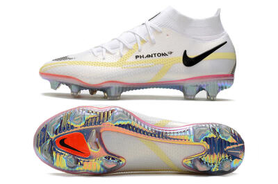 Nike Phantom GT 2 Elite DF FG High-Tops Football Boots - White/Yellow/Black