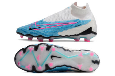 Nike Phantom GX Elite DF FG High-Tops Football Boots - Blue/White/Pink
