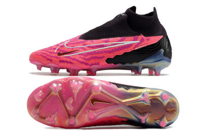 Nike Phantom GX Elite DF Link FG High-Tops Football Boots - Pink/Black