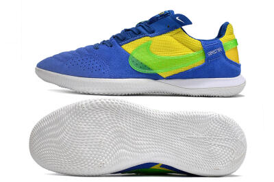 Nike Street Gato IC Low-Tops Football Shoes - Blue/Yellow/White