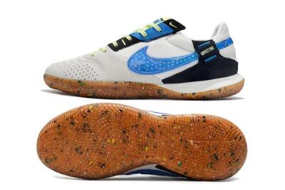 Nike Street Gato IC Low-Tops Football Shoes - Grey/White/Blue