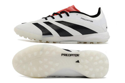 Adidas Predator 24 Elite TF Low-Tops Football Shoes - White/Black/Red