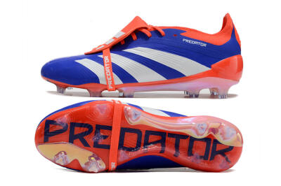 Adidas Predator Elite Foldover Tongue FG Low-Tops Football Boots - Blue/White/Red