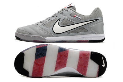 Supre x Nike SB Gato IC Low-Tops Football Shoes - Grey/White/Red/Black