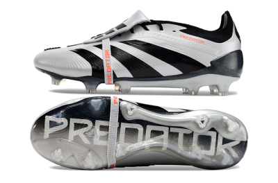 Adidas Predator Elite Foldover Tongue FG Low-Tops Football Boots - Silver/Black/Red