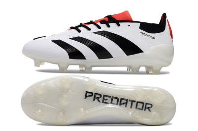 Adidas Predator 24 Elite FG Low-Tops Football Boots - White/Black/Red