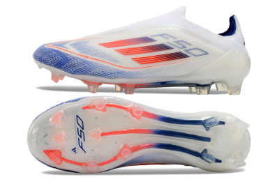 Adidas F50 Elite Laceless FG Low-Tops Football Boots - Blue/Red/Beige