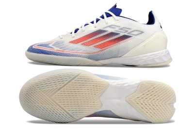 Adidas F50 Pro IC Low-Tops Football Shoes - Blue/Red/Beige