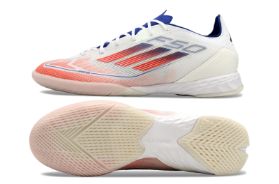 Adidas F50 Pro IC Low-Tops Football Shoes - Blue/Red/Beige