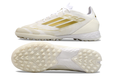 Adidas F50 Pro TF Low-Tops Football Shoes - Beige/White/Gold