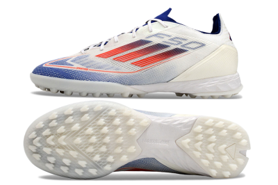 Adidas F50 Pro TF Low-Tops Football Shoes - Blue/Red/Beige