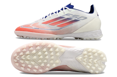 Adidas F50 Pro TF Low-Tops Football Shoes - Blue/Red/Beige