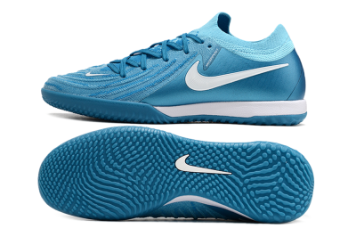 Nike Phantom GX 2 Elite IC Low-Tops Football Shoes - Blue Fury/White