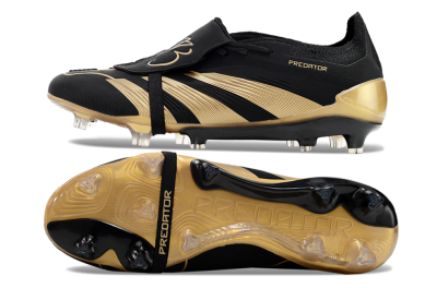 Adidas Predator Elite Tongue FG Low-Tops Football Boots - Black/Gold