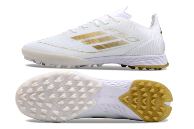 Adidas F50 Elite TF Low-Tops Football Shoes - White/Gold