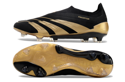 Adidas Predator Accuracy+ Laceless FG Low-Tops Football Boots - Black/Gold