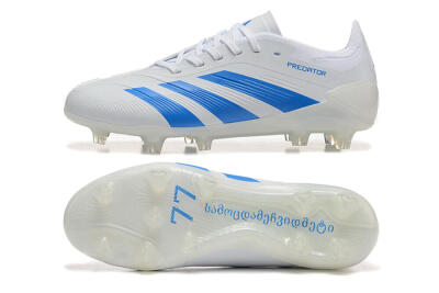 Adidas Predator 24 Elite FG Low-Tops Football Boots - White/Blue